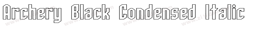 Archery Black Condensed Italic字体转换